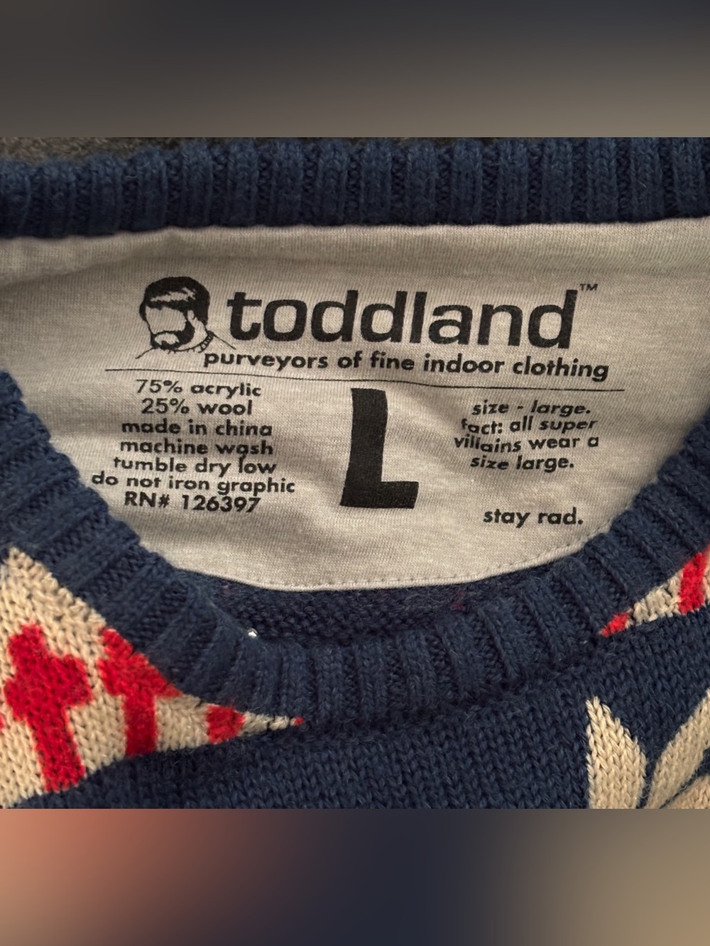 Toddland gnome sweater SZ L - Picture 4 of 6